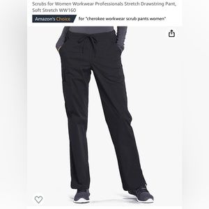 cherokee black drawstring scrubs - 2 PAIRS